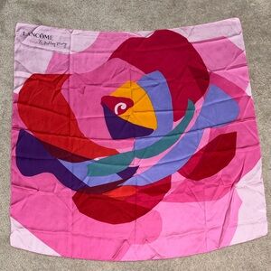 Lancome x Ashley Mary Pink and Red Scarf
